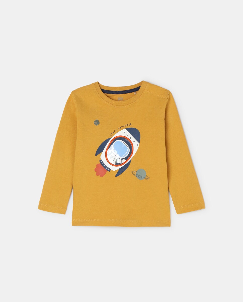 Tshirt manches longues et imprimé 3D sur le devant