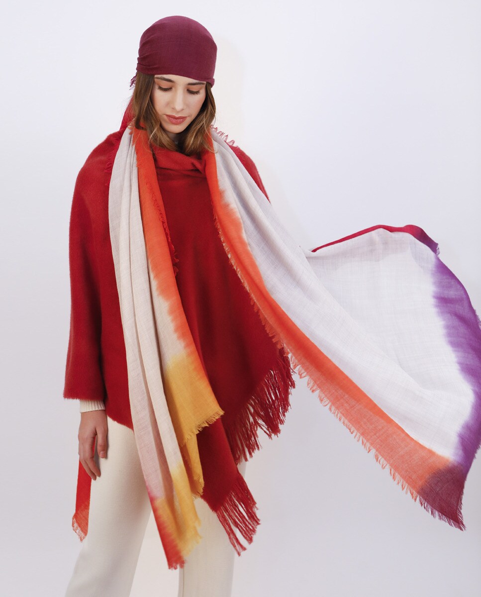 Foulard en laine dans les tons