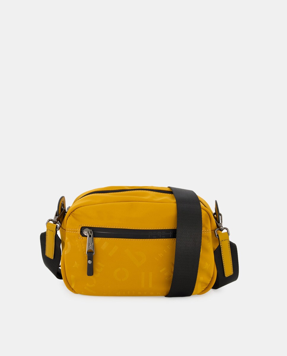 Sac à bandoulière moyen avec logos et poche avant