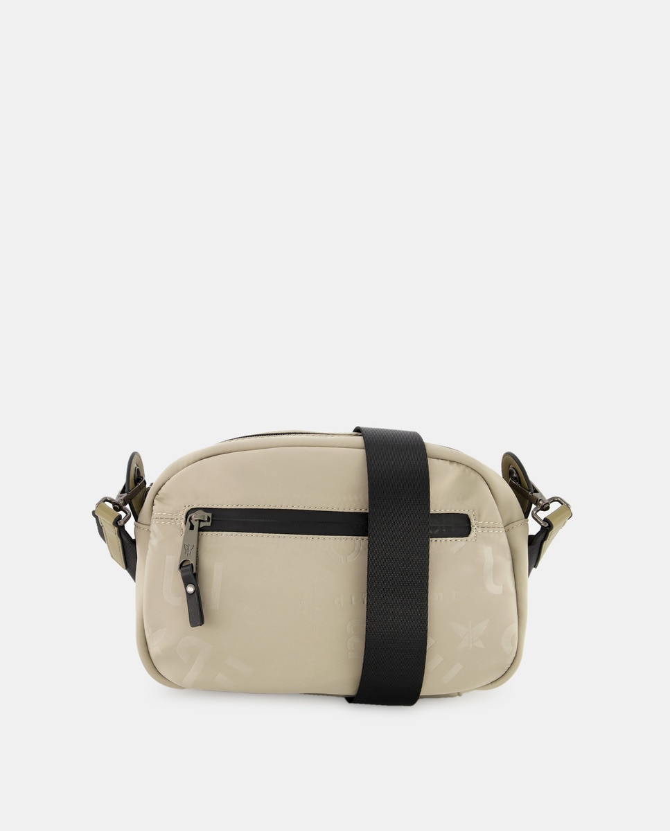 Sac à bandoulière moyen avec logos et poche avant