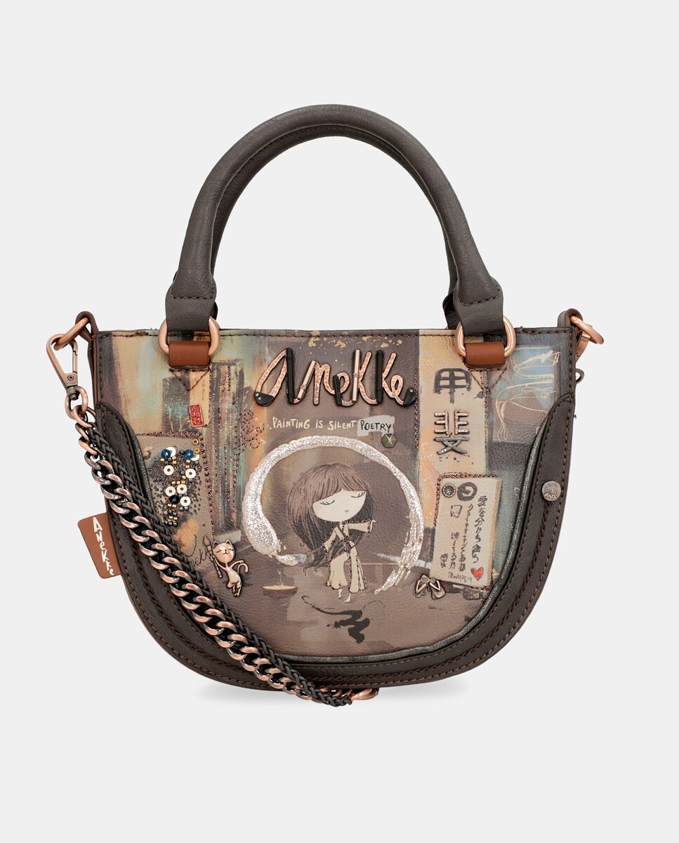 Sac à main moyen à bandoulière amovible avec imprimé fantaisie