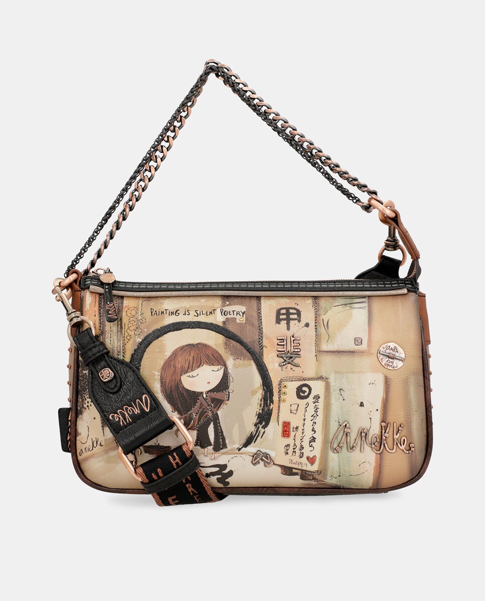 Sac porté épaule moyen à bandoulière amovible avec imprimé fantaisie