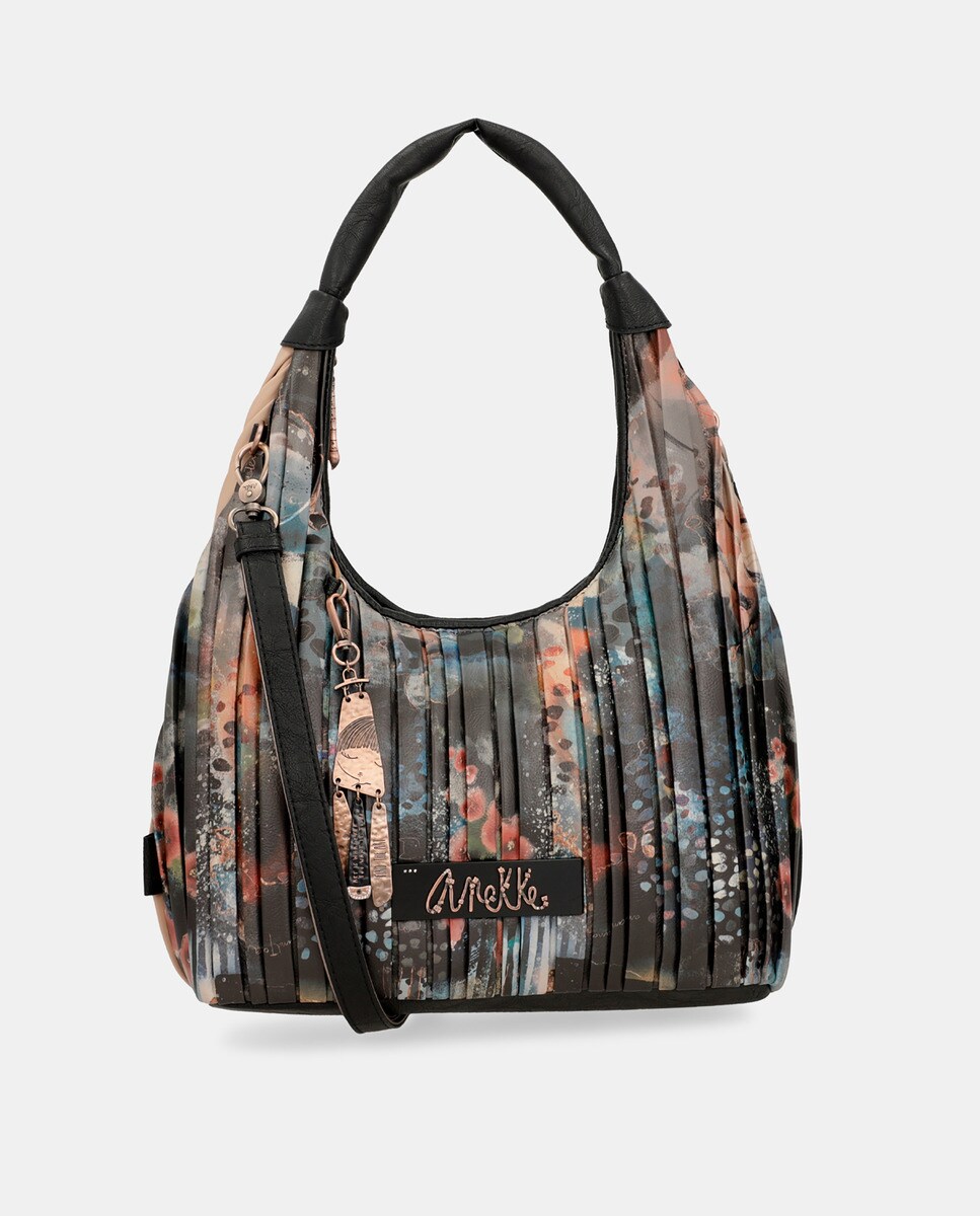 Grand sac hobo à bandoulière amovible avec imprimé fantaisie