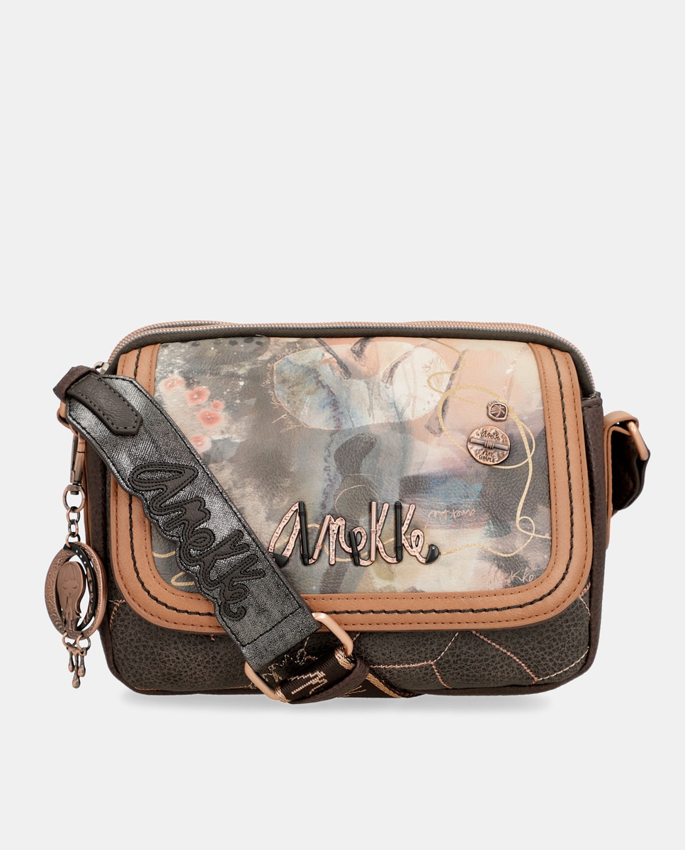 Sac à bandoulière moyen à rabat avec imprimé fantaisie