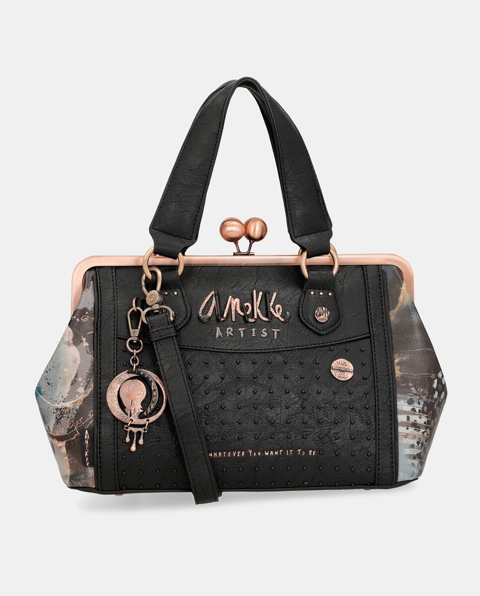 Grand sac à main à fermoir avec imprimé fantaisie