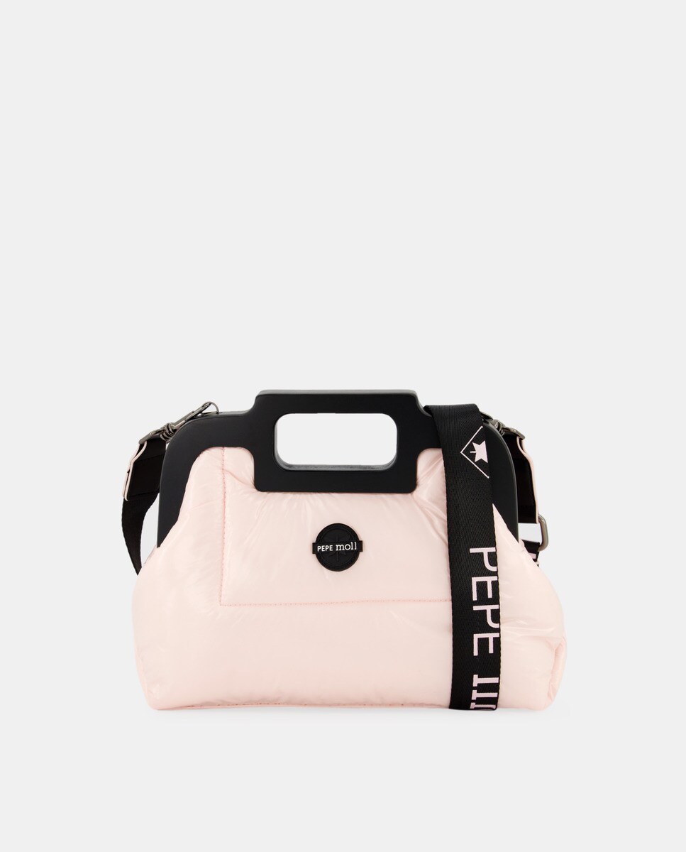 Sac à main style bombers nude avec anse réglable