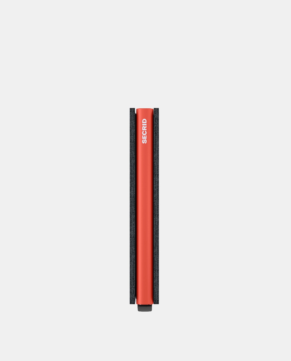 Porta-Cartões com Proteção RFID e em Pele - Azul-Marinho/Laranja Multicolor-5