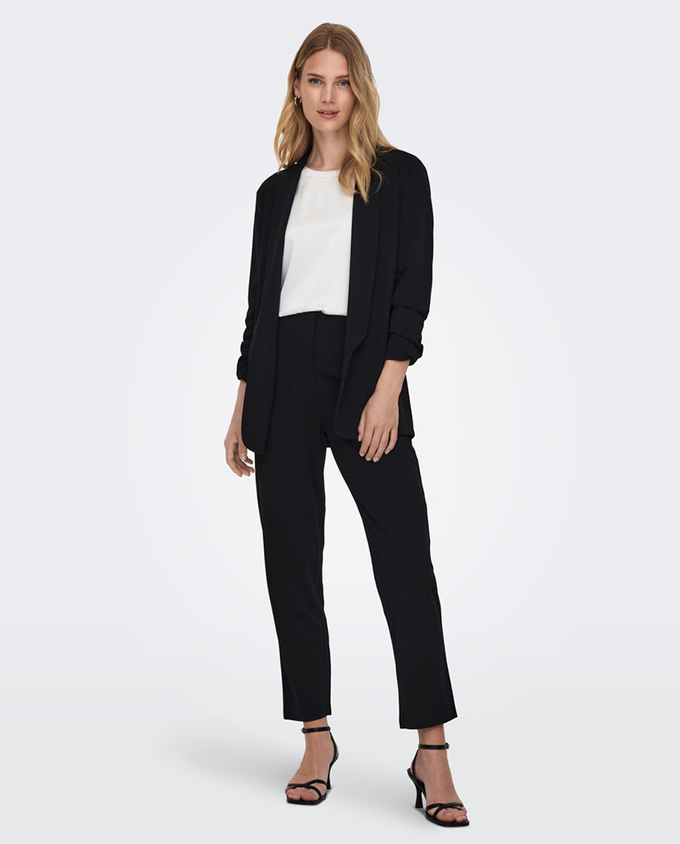 Pantalon taille haute à pinces