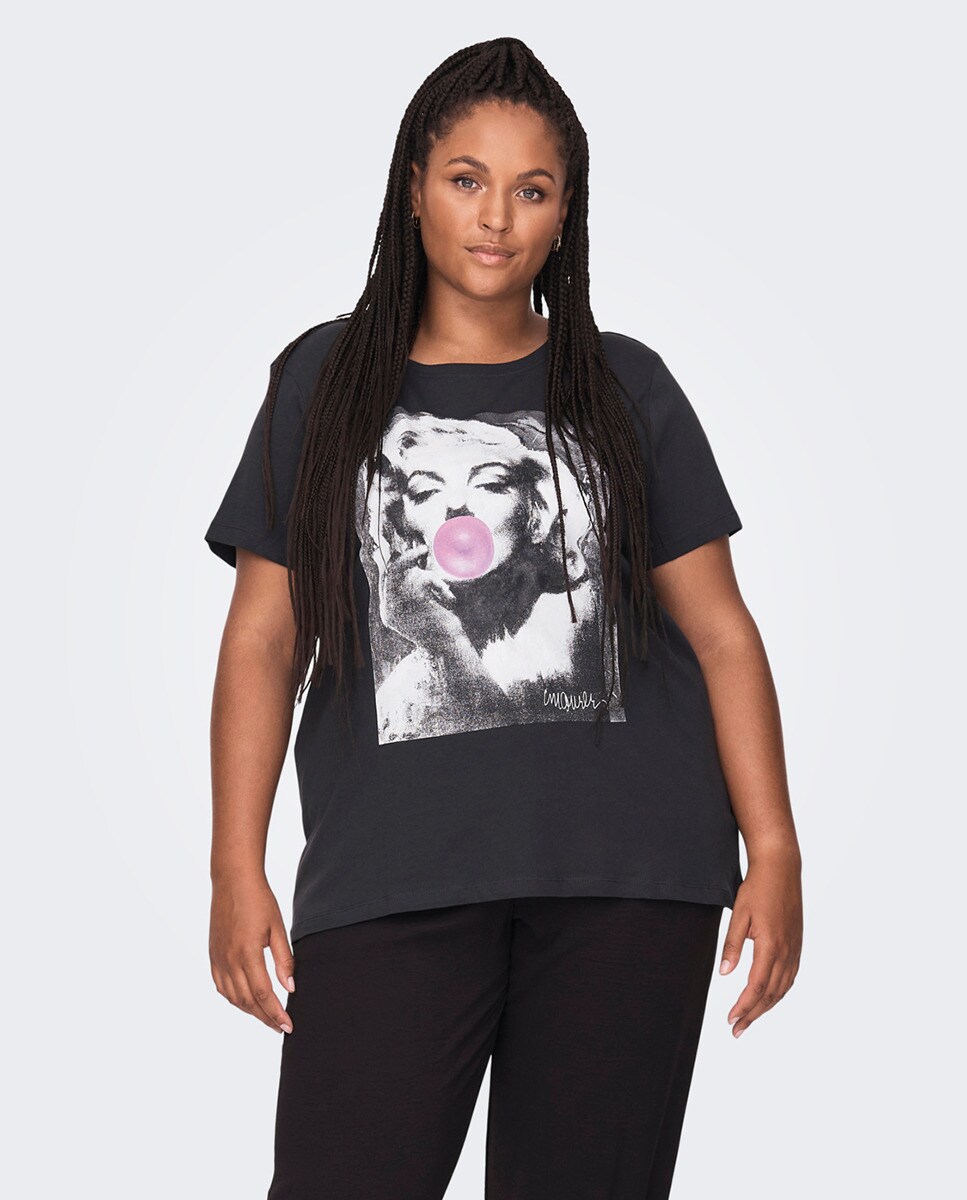 Tshirt à manches courtes et motif devant