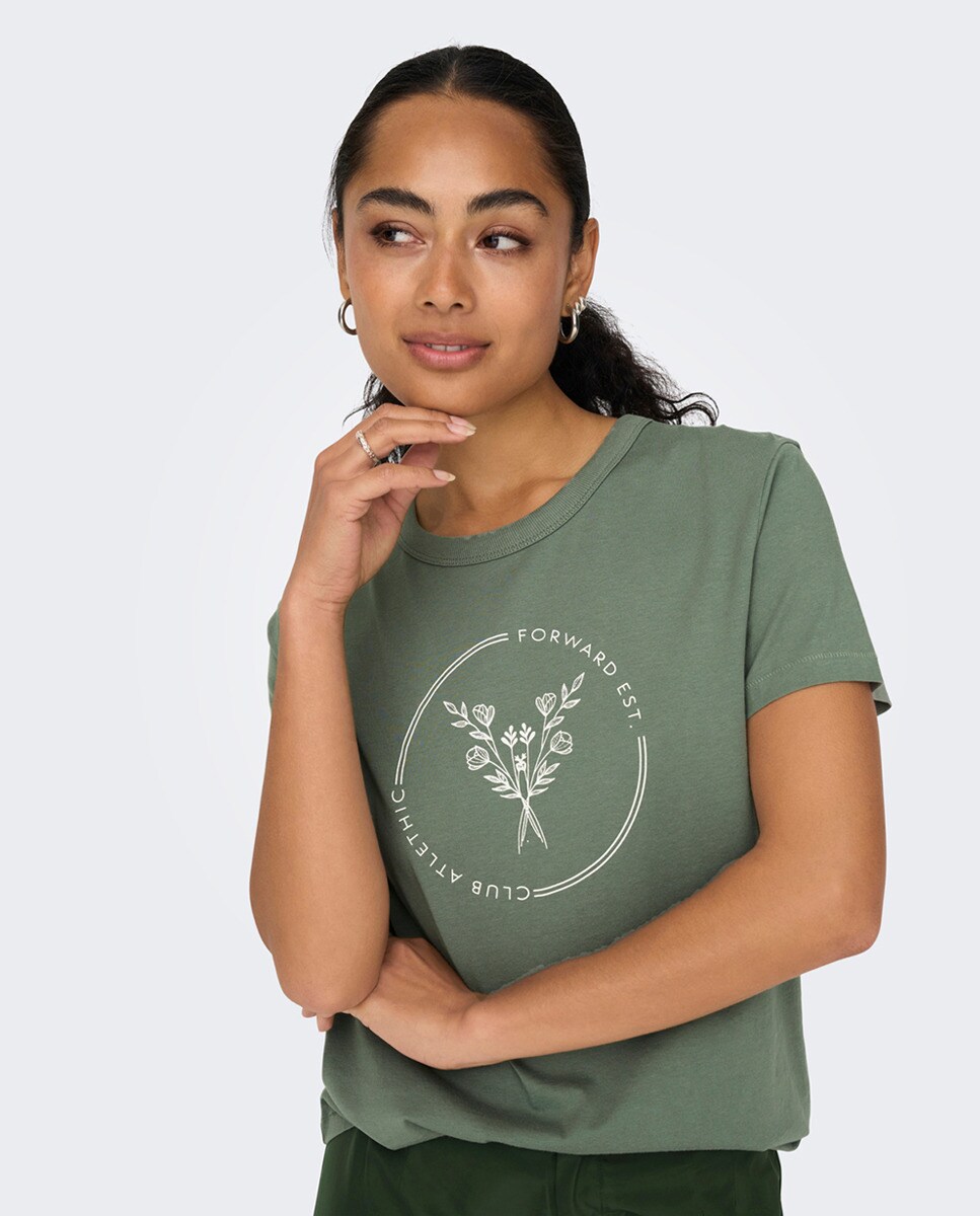 Tshirt avec motif sur le devant