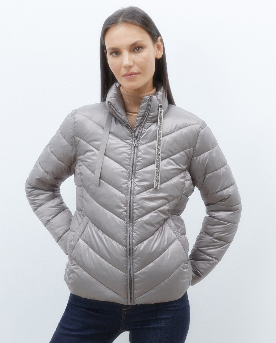 Parka matelassée avec bijou