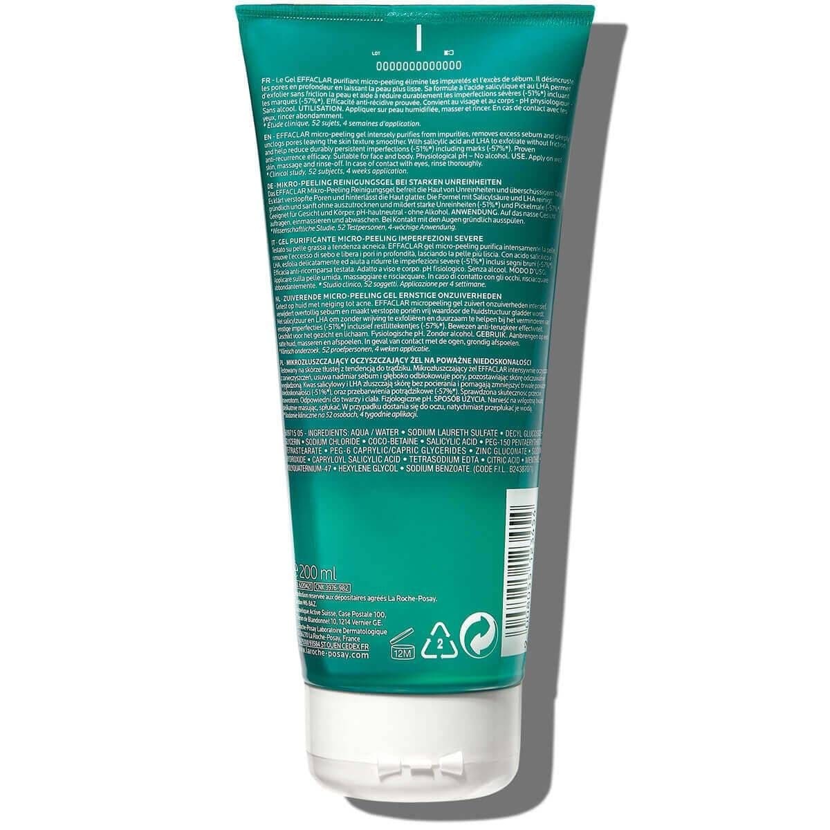 Gel de Limpeza Purificante Effaclar Efeito Micropeeling - 200 ml 2