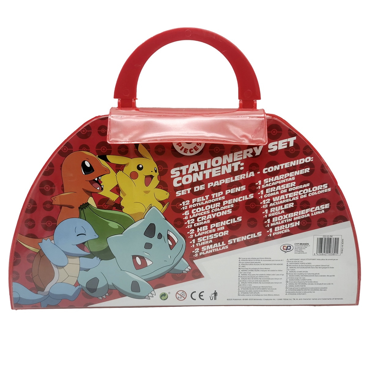 Set de actividades de 46 piezas Pokemon CyP Brands rojo multicolor Rojo-3