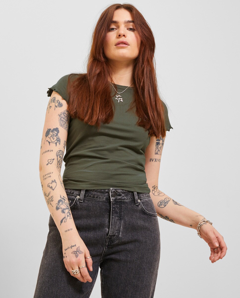 Tshirt à manches courtes volantées