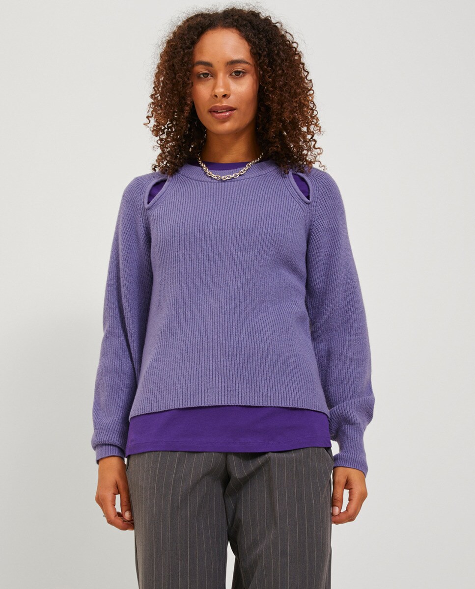 Pull en maille avec détail aux épaules