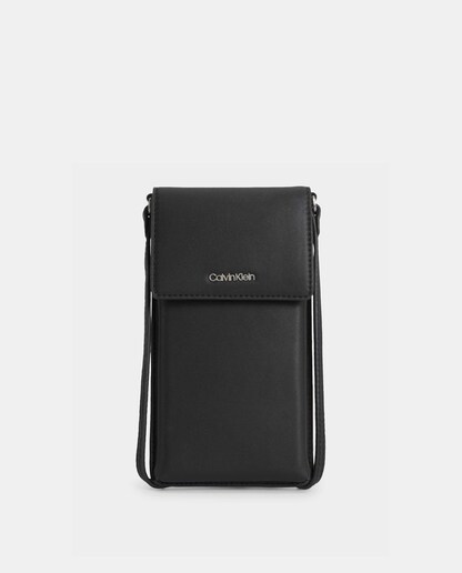 Imagen 0 de Bolso para móvil combinada con material reciclado en negro