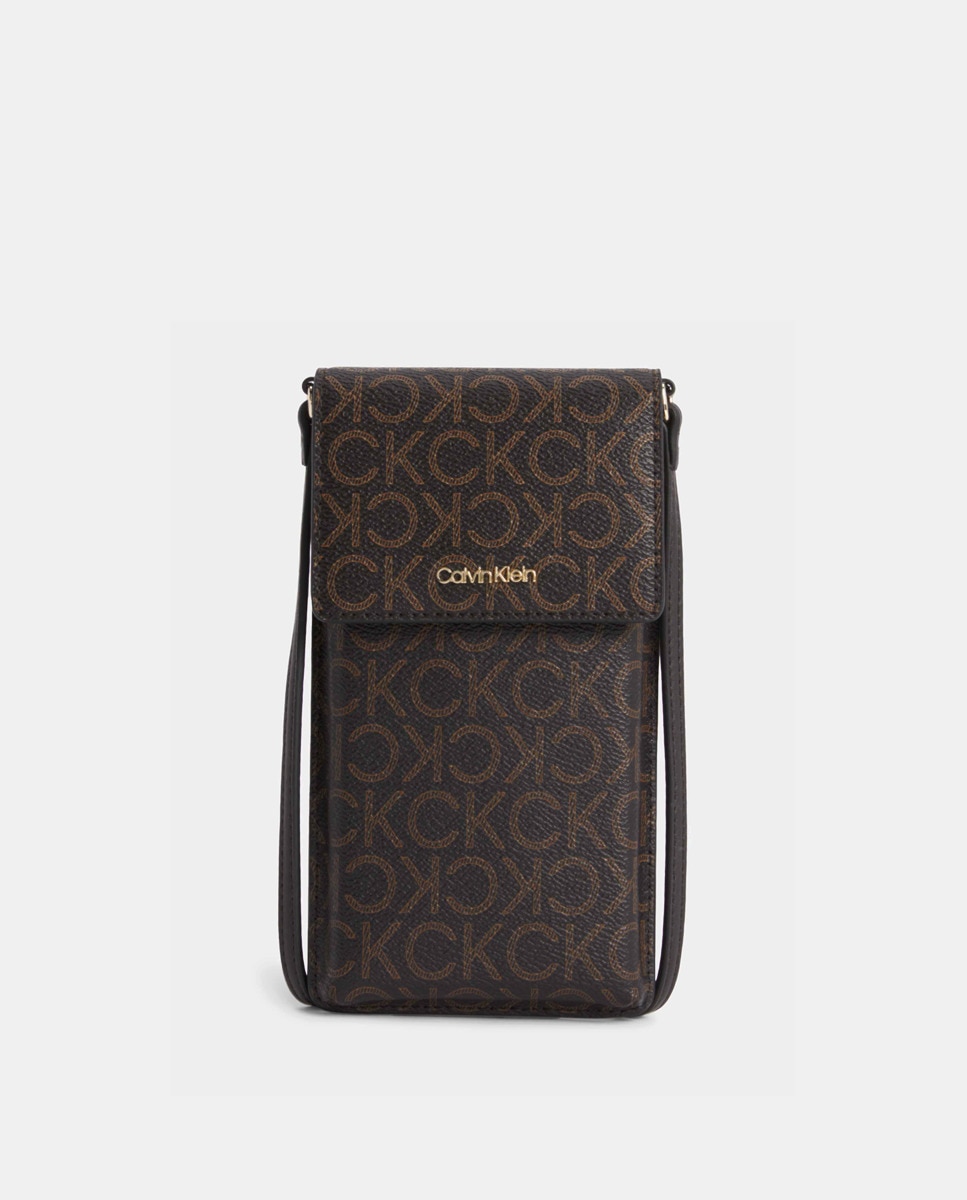 Portetéléphone foncé à imprimé logos