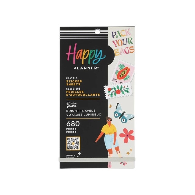 Imagem 0 de Conjunto de 30 folhas de autocolantes bright travels de Tania Garcia para Happy Planner multicolor