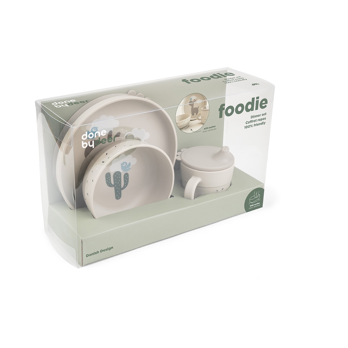 Conjunto de Loiça com Prato, Tigela com Ventosa e Copo de Aprendizagem Natural-4