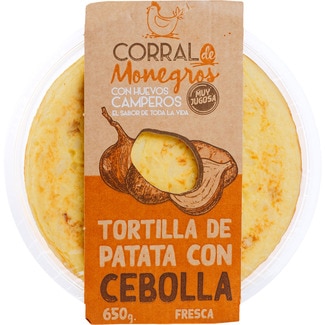 tortilla de patata con cebolla envase 650 g - Corral De Monegros