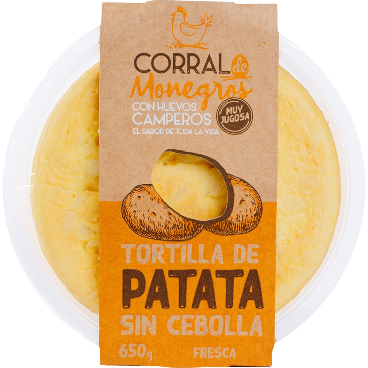 tortilla de patata sin cebolla envase 650 g