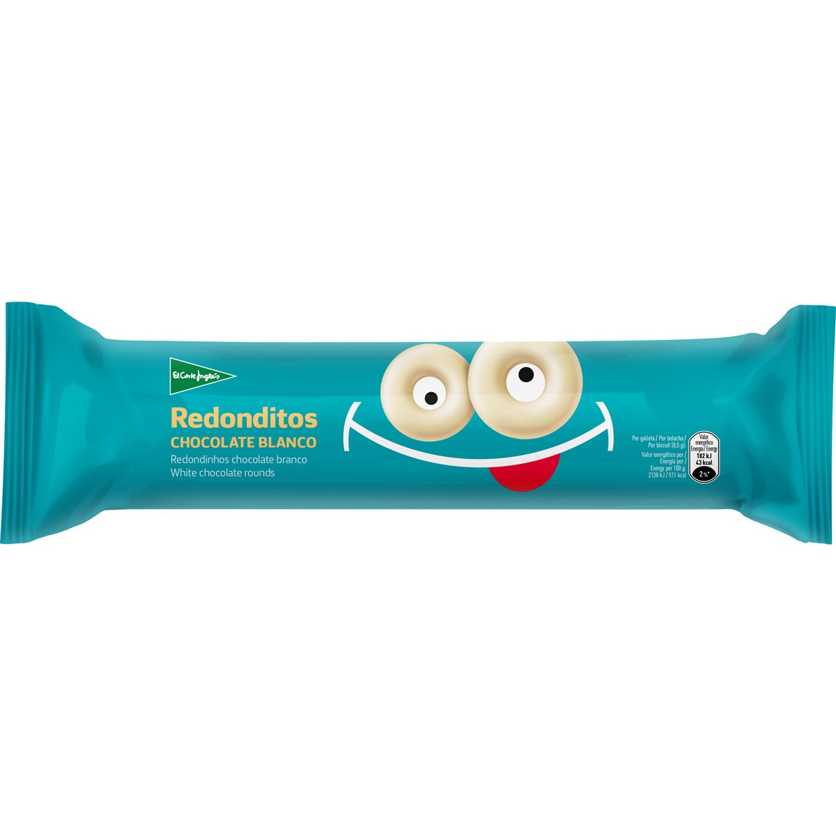 Redonditos roscos de galleta con chocolate blanco paquete 128 g