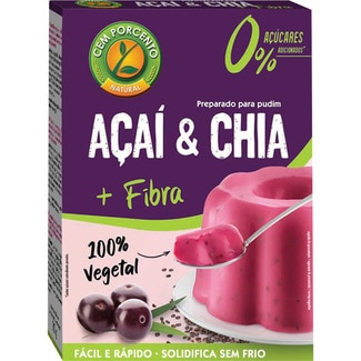 preparado para puding con açai y chía 0% azúcares añadidos envase 70 g - Cem Porcento