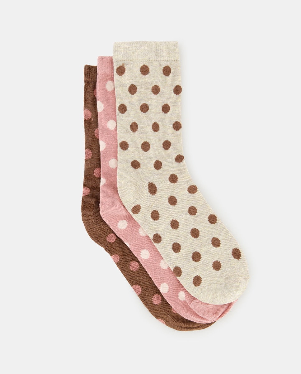 Lot de 3 paires de chaussettes à grands pois
