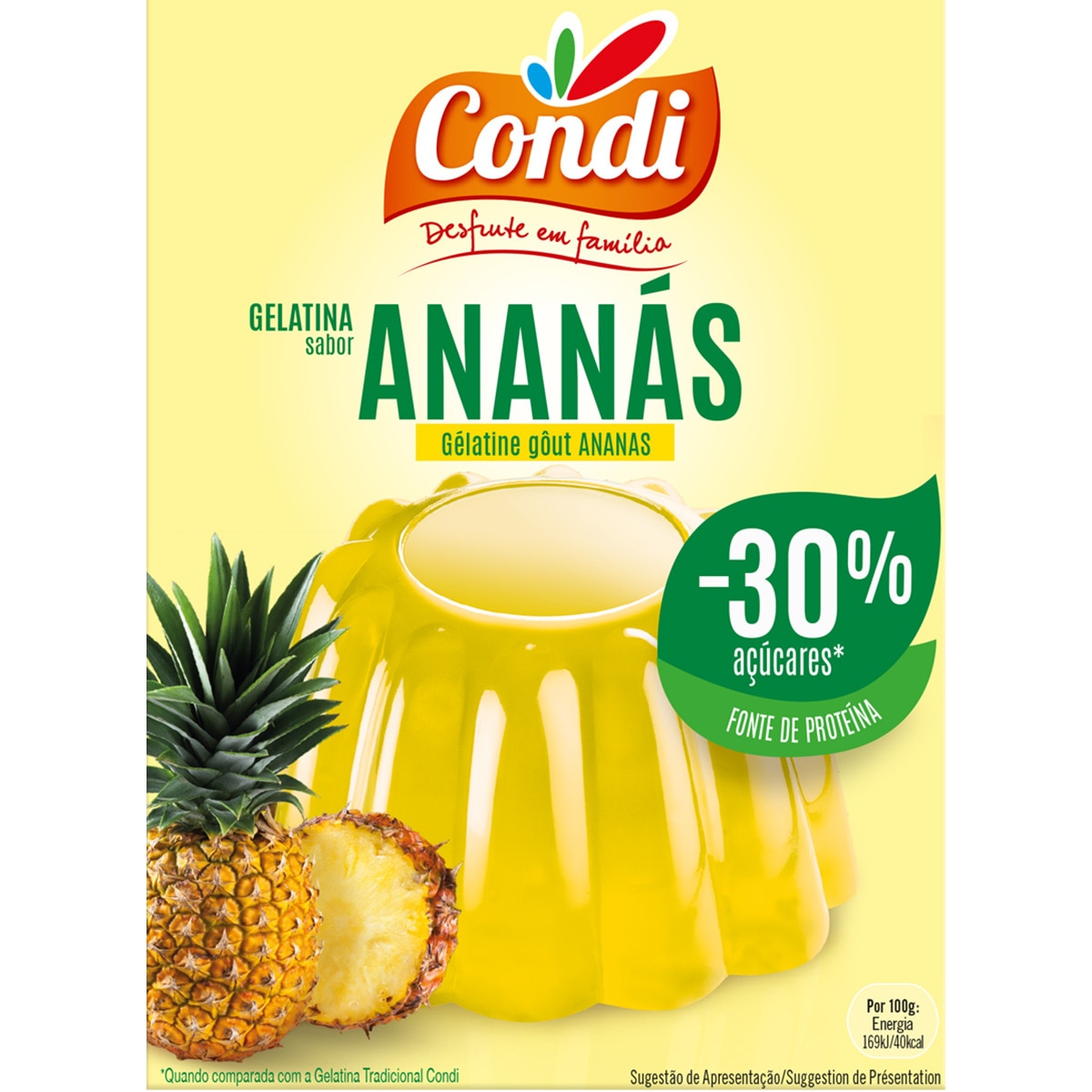 Gelatina de Ananás -30% embalagem 114 g