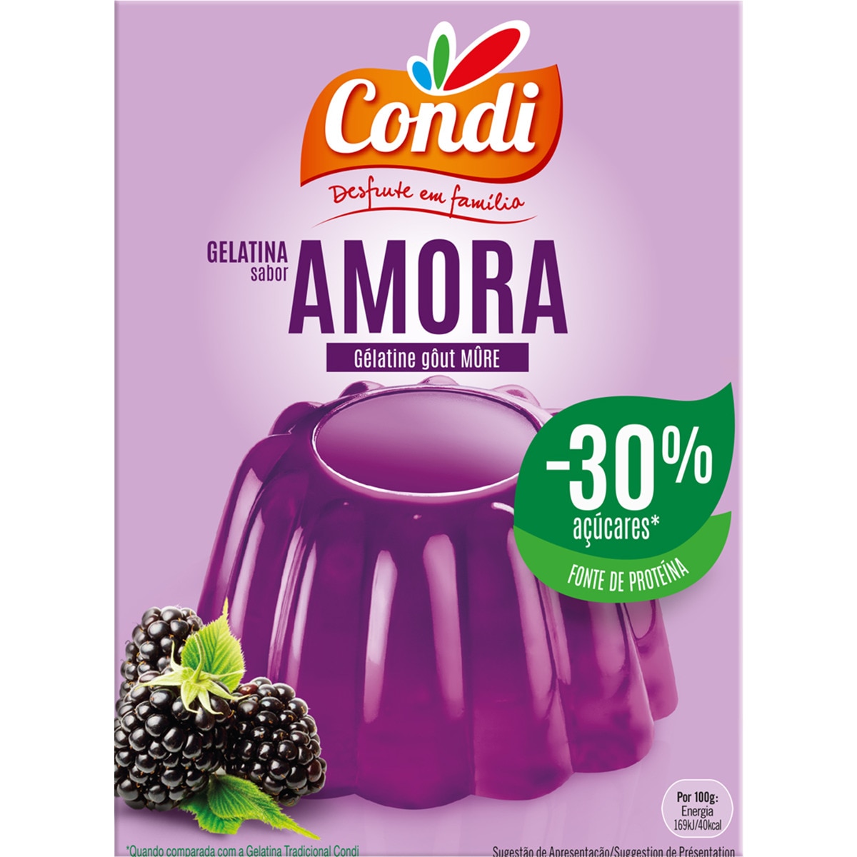 Gelatina de Amora- 30% embalagem 114 g