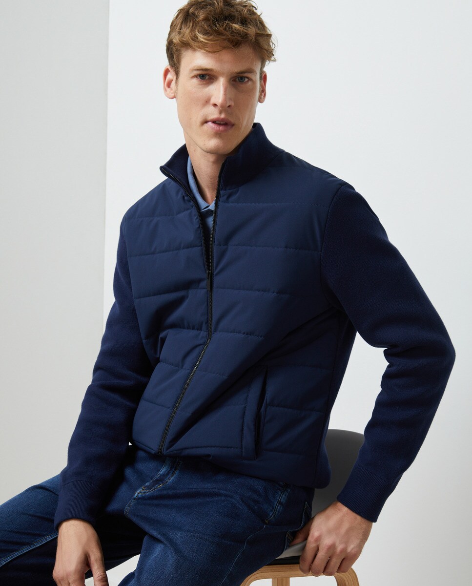 Cardigan zippé devant en nylon matelassé