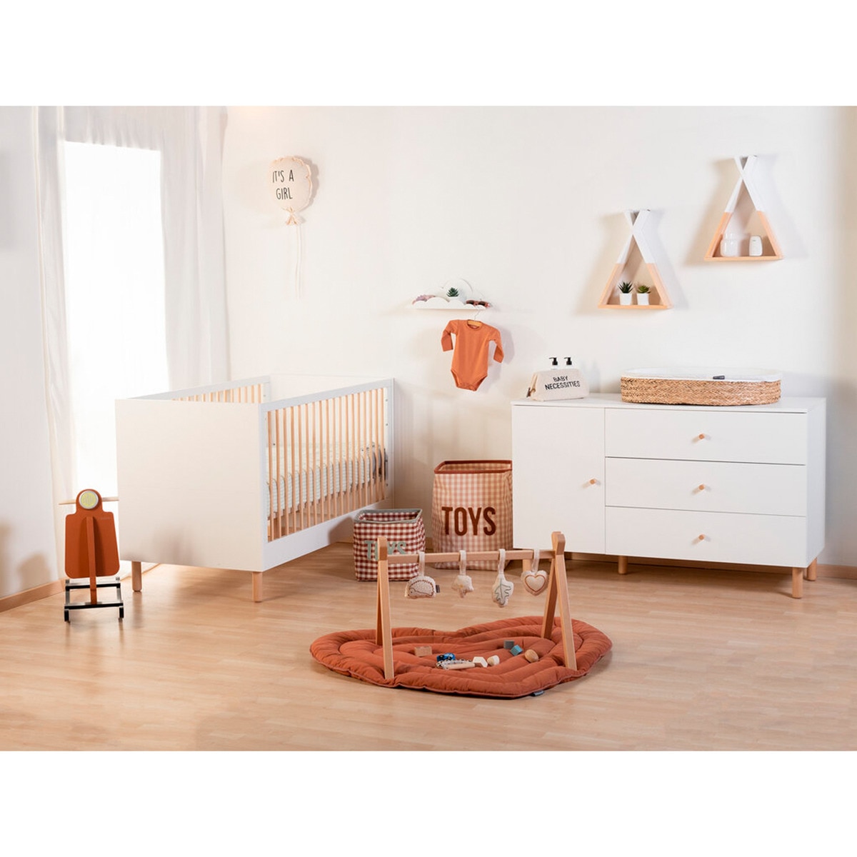 Cesta Muda Fraldas de Vime Multicolor-5