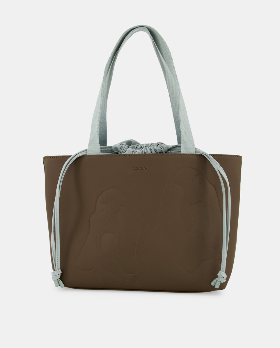 Sac cabas moyen avec logo gravé et liens de fermeture