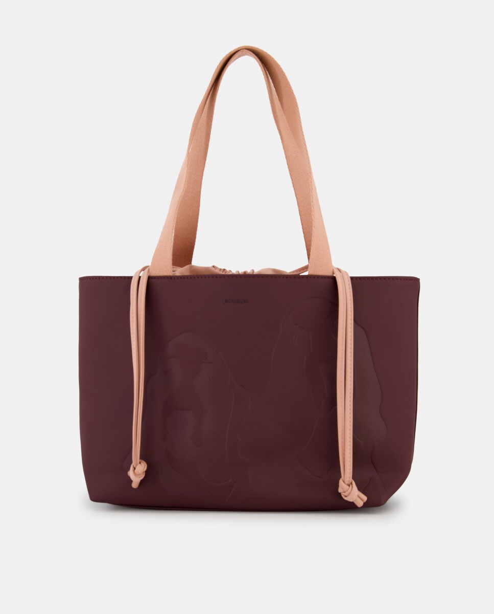 Sac cabas moyen avec logo gravé et liens de fermeture