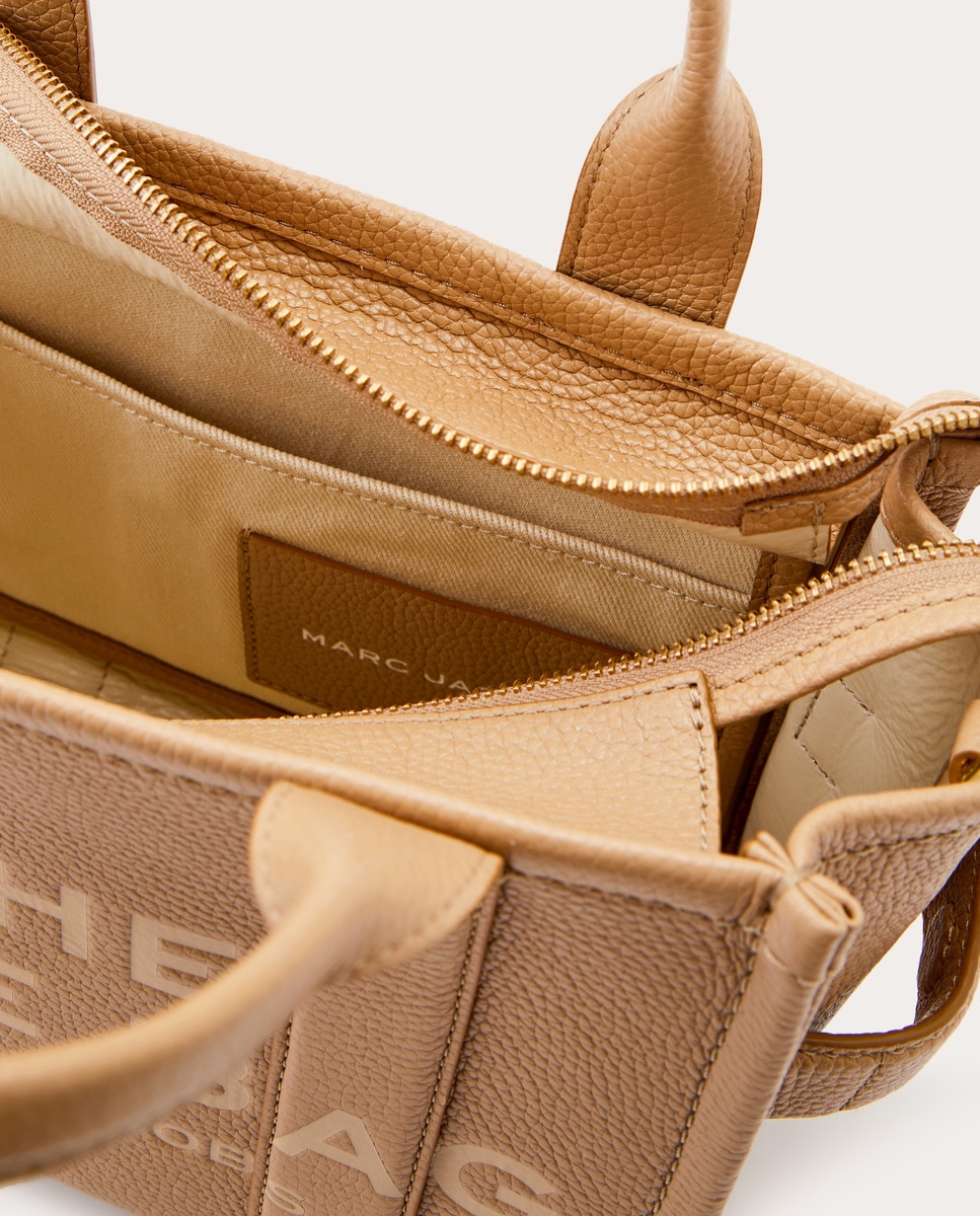 Mala Shopper Traveler Mini em Pele Camel-5