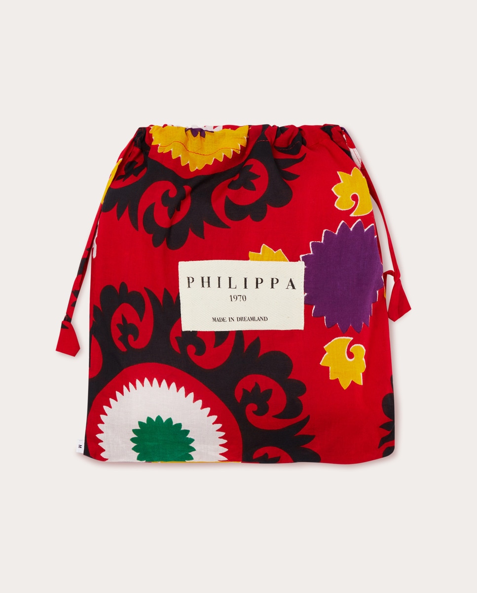 Pijama largo de algodón estampado Multicolor-5