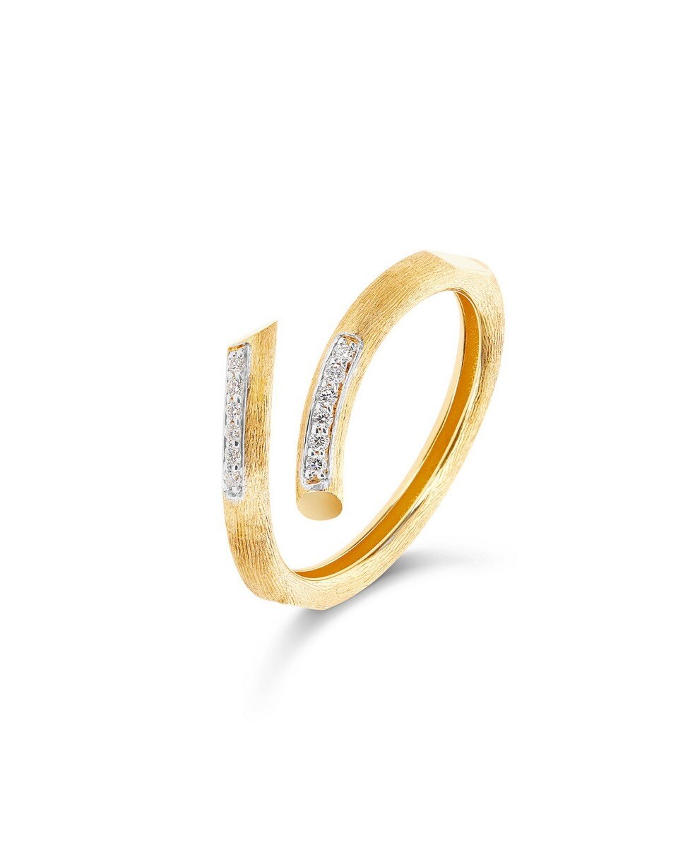 Anel Colecção "Libera" Ouro Amarelo 18 Quilates E Diamantes Dourado-4