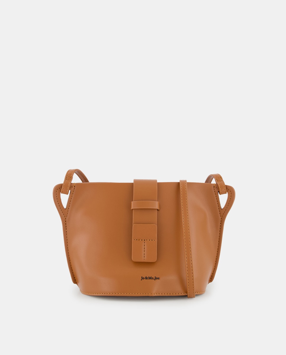 Sac à bandoulière moyen uni à intérieur contrastant