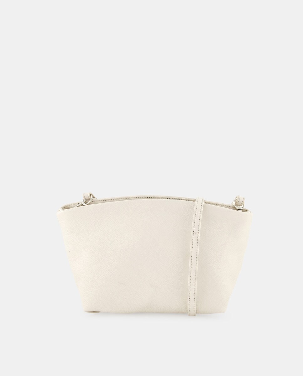 Sac à bandoulière dans les tons écrus avec anse réglable