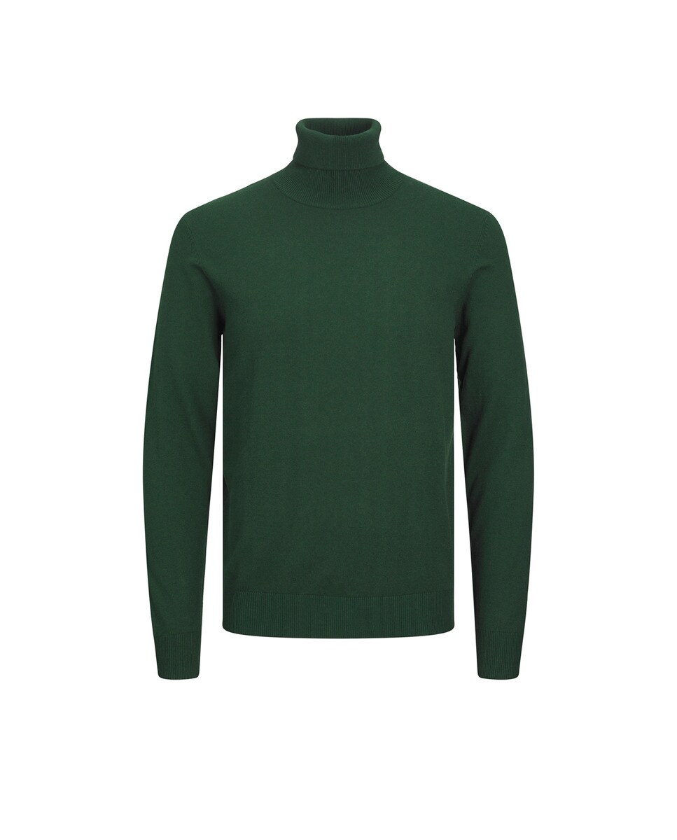 Pull en maille à col montant.