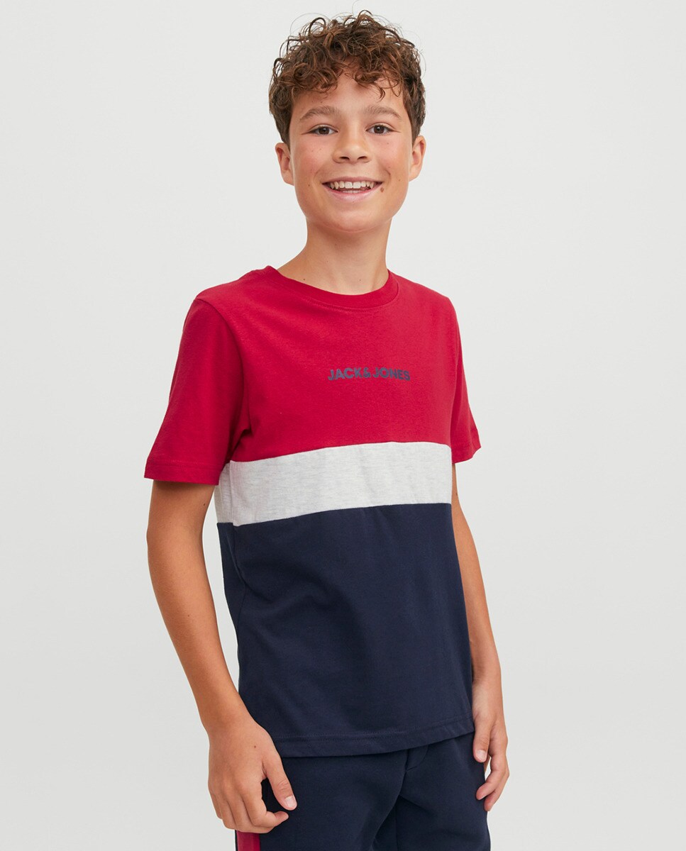 Tshirt color block à manches courtes