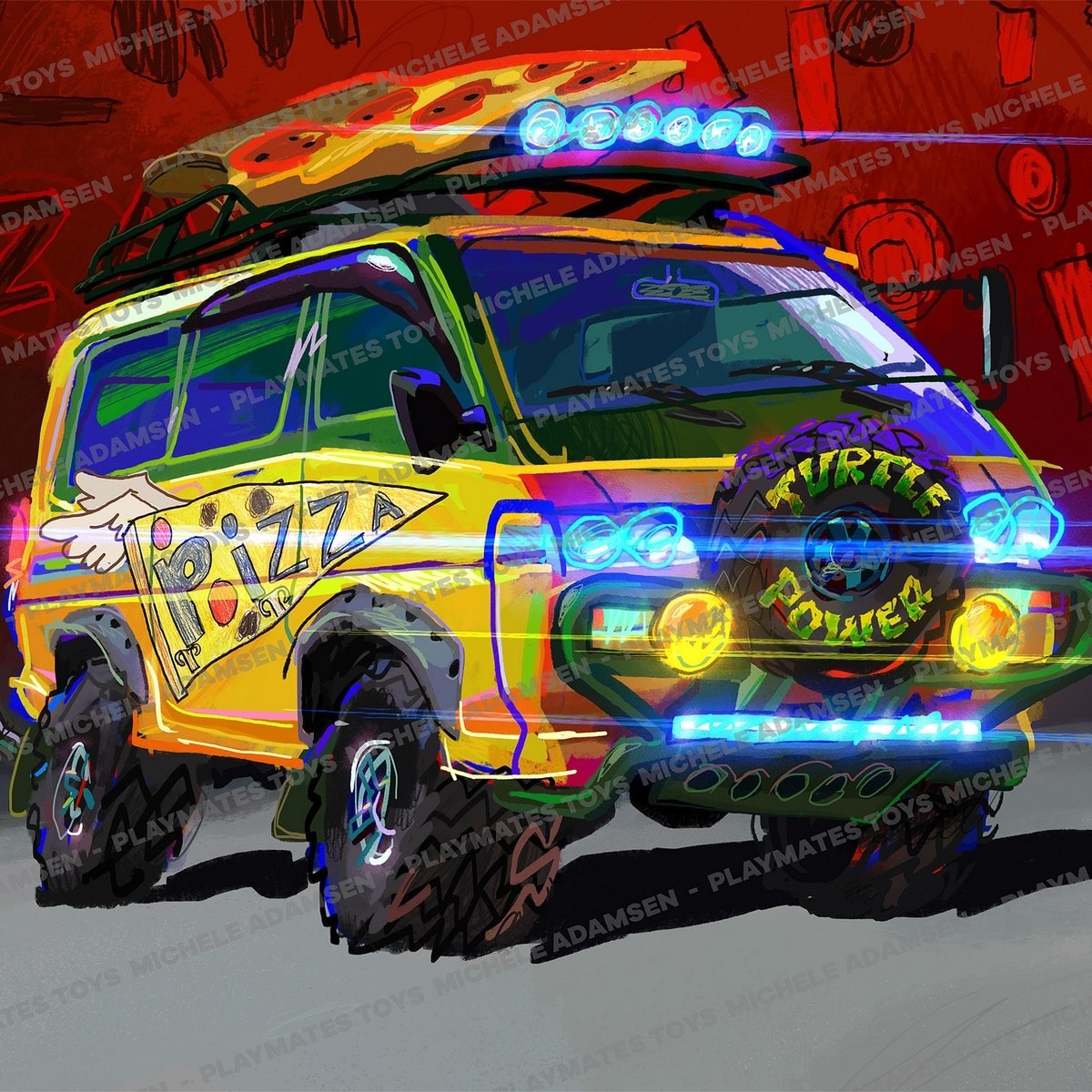 TMNT Movie - Camião Pizza Van 6