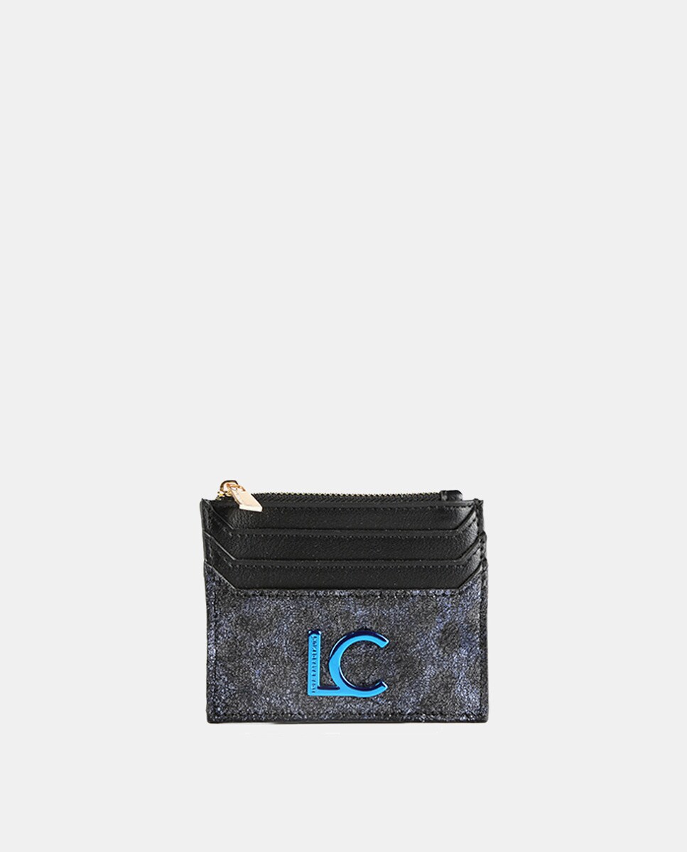 Portecartes animal print métallisé dans les tons