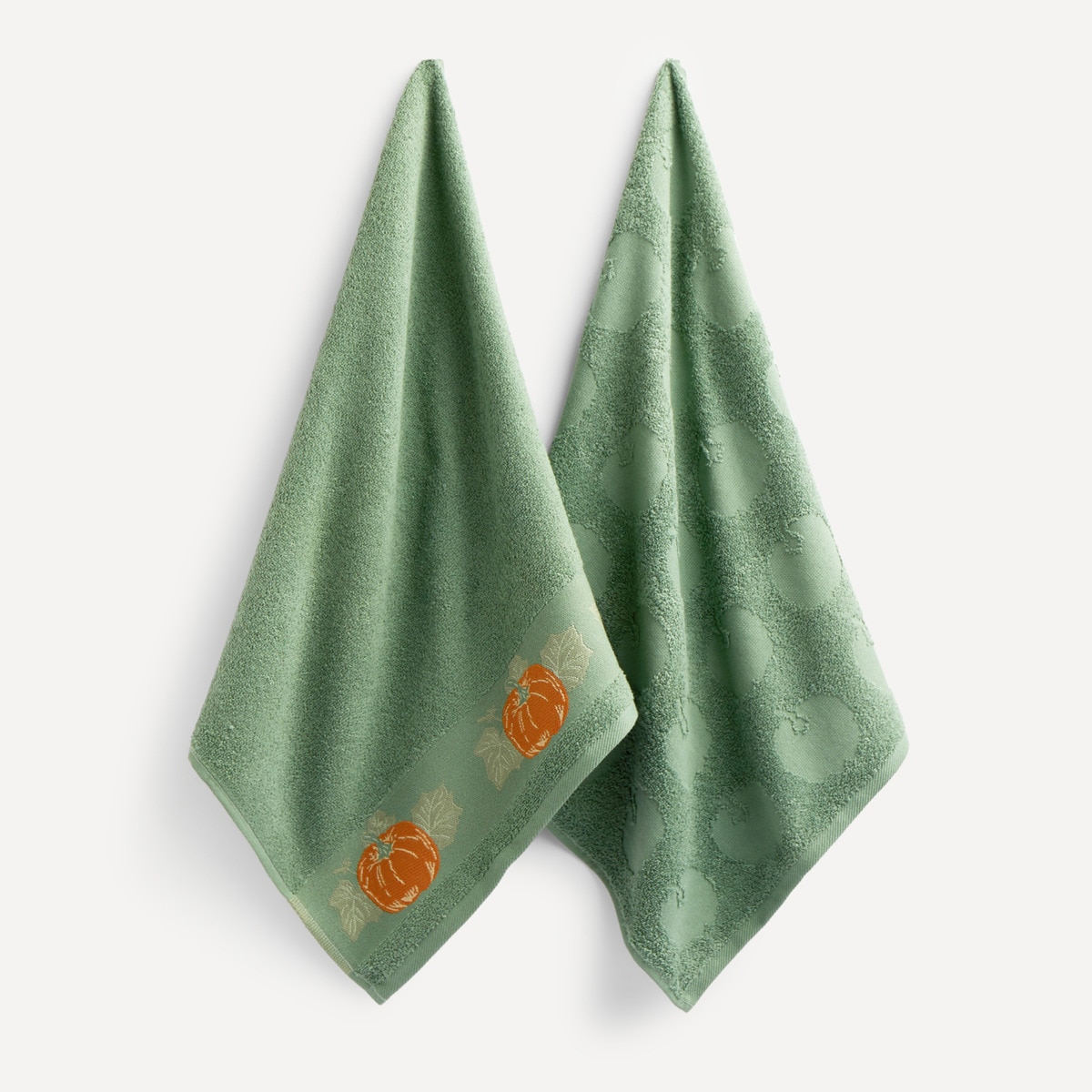 Lot de 2 torchons en tissuéponge Pumpkins