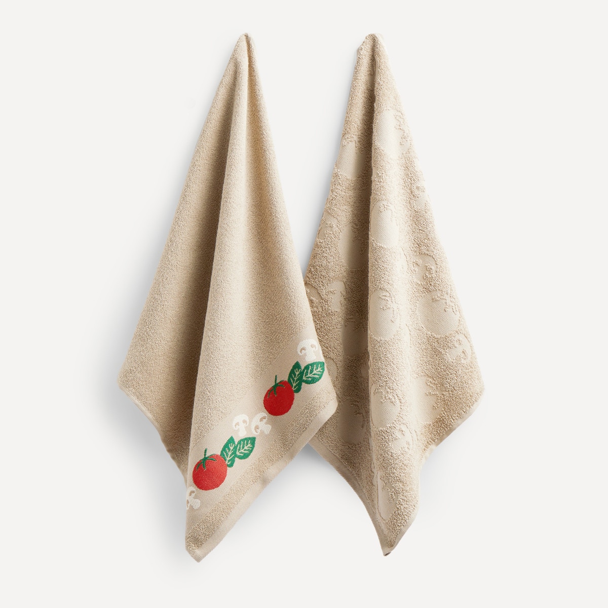 Lot de 2 torchons en tissuéponge Italia