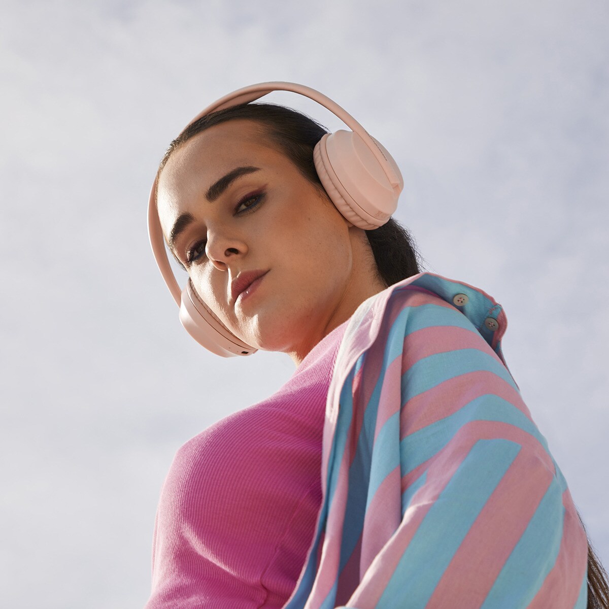 Auriculares de diadema Energy Sistem Rose Haru ECO, Bluetooth 5.3, Deep Bass, batería hasta 23h Rosa-8