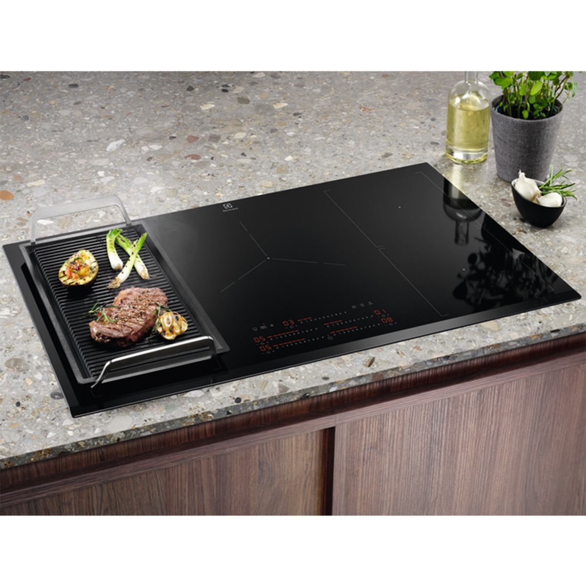 Placa de Indução Electrolux EIV95550 Série 600 FlexiBridge de 5 Zonas e 90 cm - Preto Preto-9