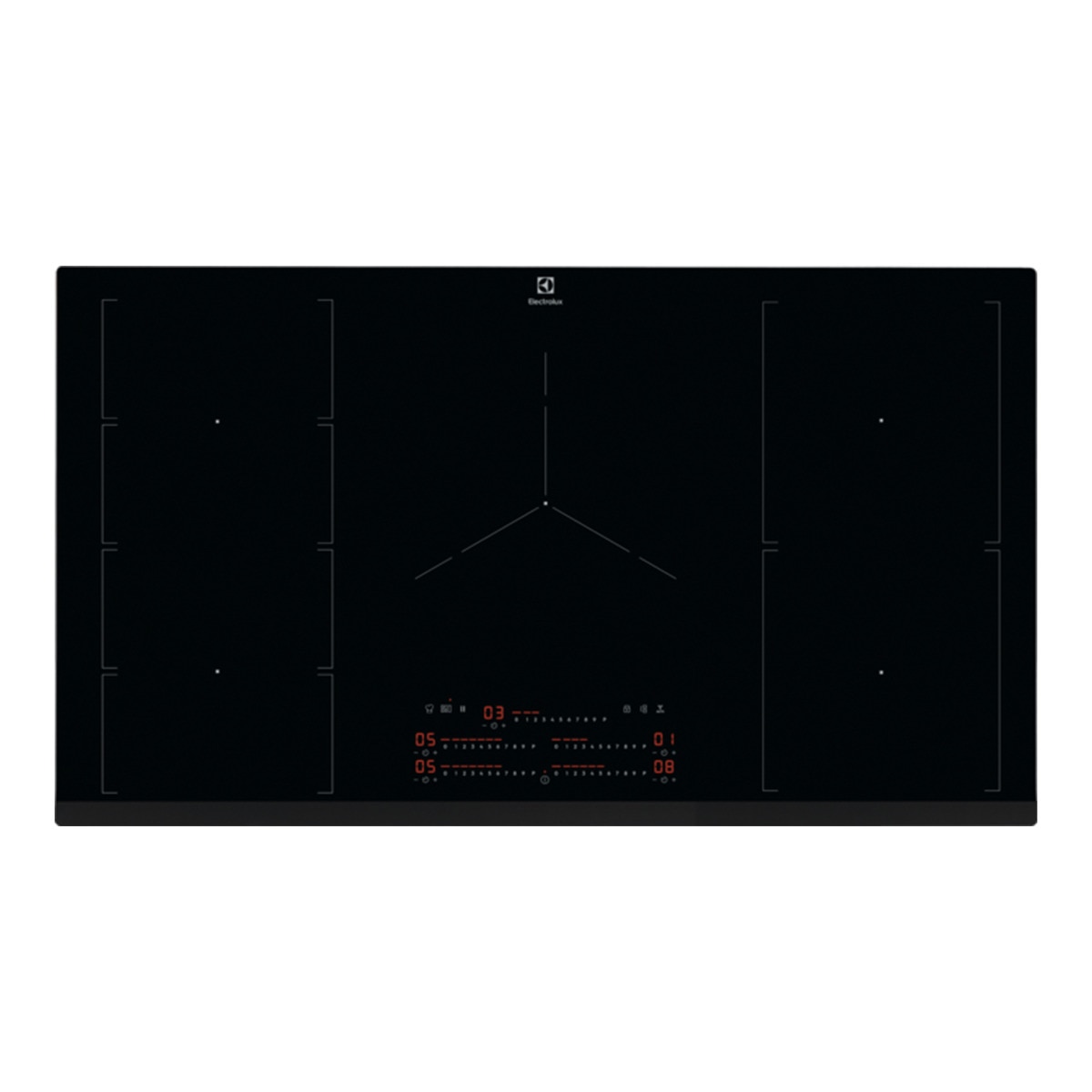 Placa de Indução Electrolux EIV95550 Série 600 FlexiBridge de 5 Zonas e 90 cm - Preto Preto-1