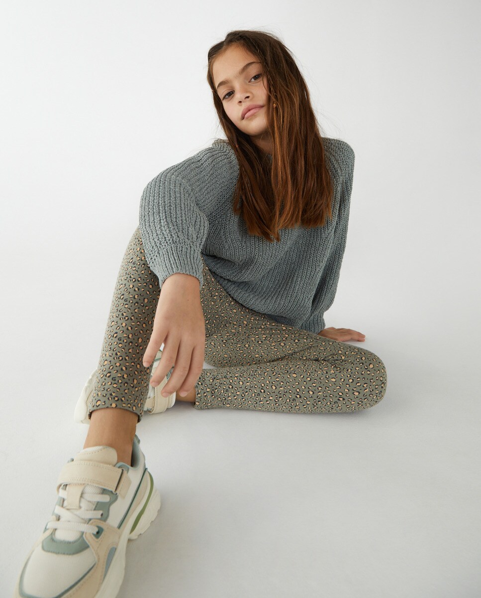 Leggings thermiques imprimé léopard