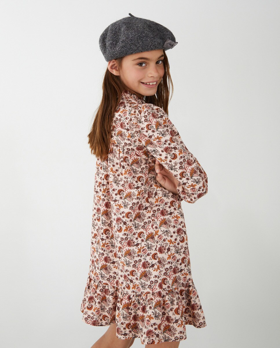 Robe manches longues à motif